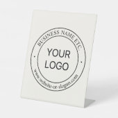 Signe De Table Remplacement de logo facile et texte modifiable | (Recto)