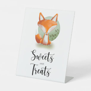 Signe De Table Renard - baby shower sucré et friandise