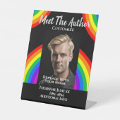 Signe De Table Rencontrez l'auteur Arc-en-ciel LGBTQ (Recto)