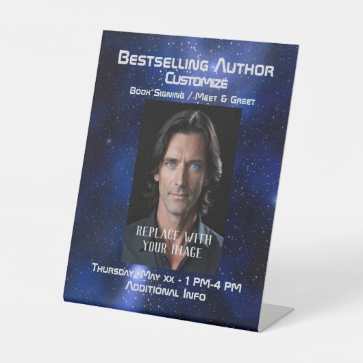 Signe De Table Rencontrez L'Auteur Espace Bleu (Recto)