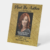 Signe De Table Rencontrez L'Auteur Gold (Recto)