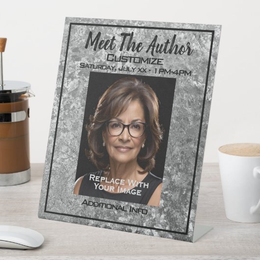 Signe De Table Rencontrez L'Auteur Silver Texture (In SItu)