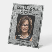 Signe De Table Rencontrez L'Auteur Silver Texture (Recto)