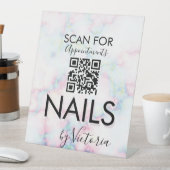 Signe De Table Rendez-vous au Salon de l'ongle de marbre Code QR (In SItu)