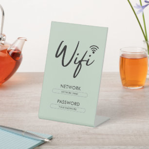Signe De Table Réseau de mot de passe Wifi moderne