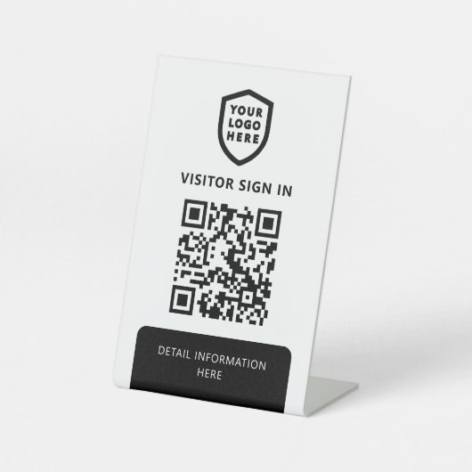 Signe De Table Réseau Wifi | Analyse du code QR blanc pour vous c (Recto)