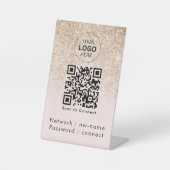 Signe De Table Réseau WiFi | Analyser le code QR pour se connecte (Recto)