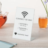 Signe De Table Réseau Wifi et mot de passe Commerce de détail (In SItu)