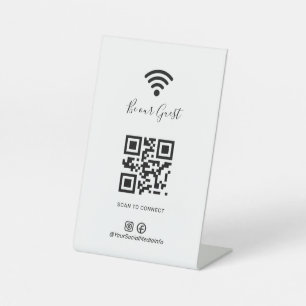 Signe De Table Réseau Wifi et Mot de Passe Entreprise Vente au Dé