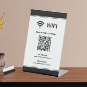 Signe De Table Réseau Wifi et mot de passe QR Code personnalisé