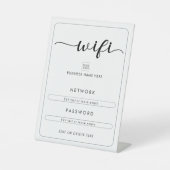 Signe De Table Réseau Wifi Mot de passe Logo Business Café Café (Recto)