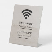 Signe De Table Réseau Wifi Professionnel Moderne (Recto)