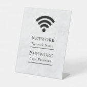 Signe De Table Réseau Wifi Professionnel Moderne (Recto)