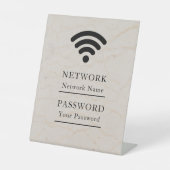 Signe De Table Réseau Wifi Professionnel Moderne (Recto)