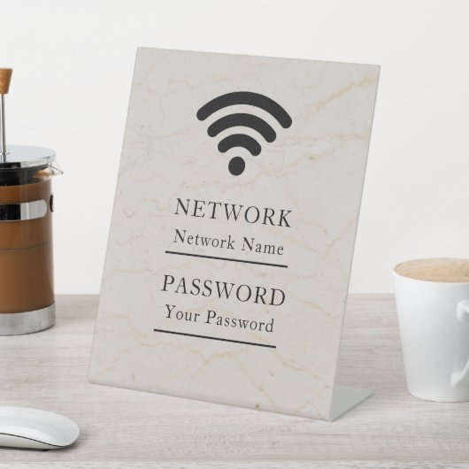 Signe De Table Réseau Wifi Professionnel Moderne (In SItu)