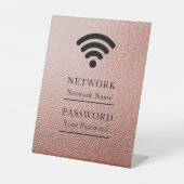 Signe De Table Réseau Wifi Professionnel Moderne (Recto)