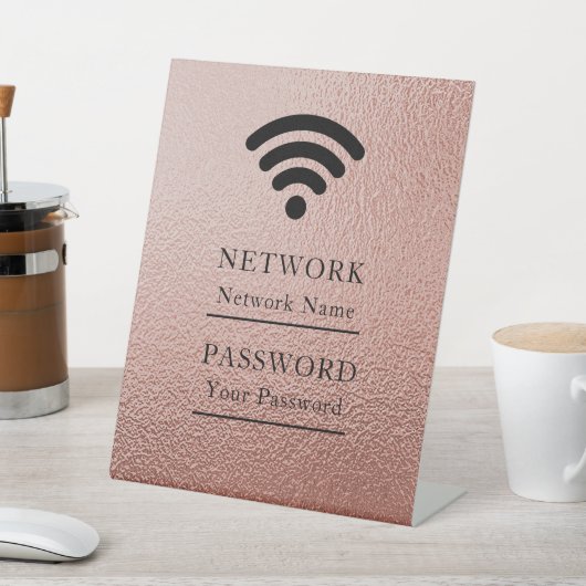 Signe De Table Réseau Wifi Professionnel Moderne (In SItu)