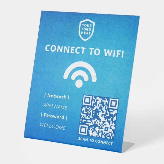 Signe De Table Réseau Wifi | QR Code Internet Scan pour se connec (Recto)
