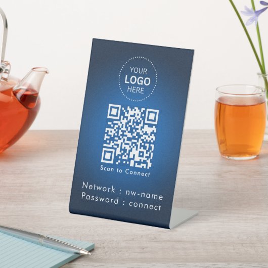 Signe De Table Réseau WiFi | Scannez le code QR pour vous connect (In SItu)