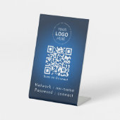 Signe De Table Réseau WiFi | Scannez le code QR pour vous connect (Recto)