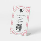 Signe De Table Réseau WiFi | Scannez le code QR pour vous connect (Recto)