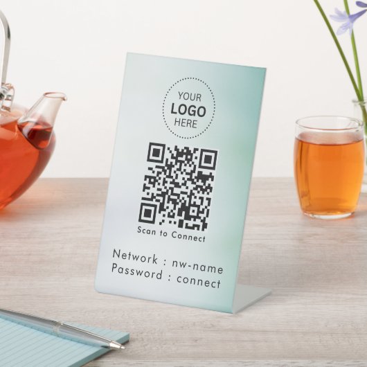Signe De Table Réseau WiFi | Scannez le code QR pour vous connect (In SItu)