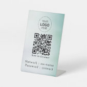 Signe De Table Réseau WiFi | Scannez le code QR pour vous connect (Recto)