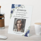 Signe De Table Réservé à la Mémoire Affectueuse Roses Bleues Mari (In SItu)