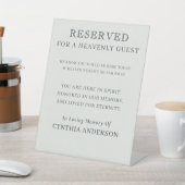 Signe De Table Réservé au mariage mémorial d'un invité céleste (In SItu)
