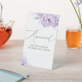 Signe De Table Réservé - Dusty Purple Floral Élégant (In SItu)