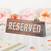 Signe de table réservé en bois rustique Vintage (In SItu (Mariage))