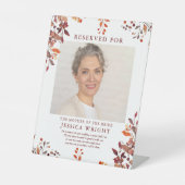 Signe De Table Réservé Enregistrer Un Mariage Photo Siège (Recto)