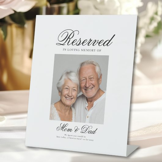 Signe De Table Reserved Seat - Photo Memorial Wedding 