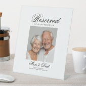 Signe De Table Reserved Seat - Photo Memorial Wedding  (In SItu)