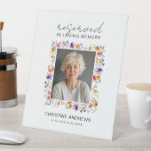 Signe De Table Reserved Seat - Wildflower Photo Memorial Wedding  (In SItu)