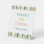 Signe De Table Réserver Thème Storybook Merci Pour Venir En Faveu (Recto)