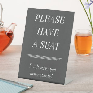 Signe De Table Respectable, Élégante "S'IL VOUS PLAÎT, AVEZ UN SI