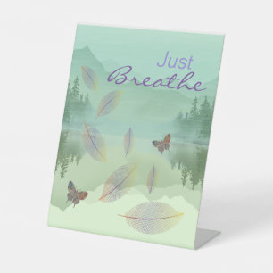 Signe De Table Respire le papillon Feuille Green Mountain