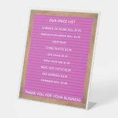 Signe De Table Restaurant Café Boutique Café Prix du magasin (Recto)