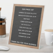 Signe De Table Restaurant Café Boutique de café Prix du magasin (In SItu)