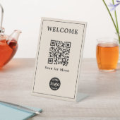 Signe De Table Restaurant élégant Café Menu QR Code Entreprise Lo (In SItu)