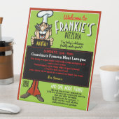 Signe De Table Restaurant Italien Pizzeria Plaisir Menu Board Pro (In SItu)