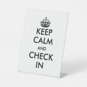 Signe De Table Restez calme et vérifiez le comptoir drôle (Recto)