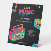 Signe De Table Retour aux années 90, Retro Music Festival Party (Recto)