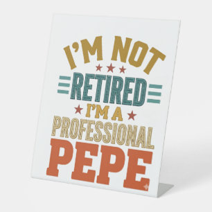 Signe De Table Retraite Professionnelle Pepe Typographie Vintage 