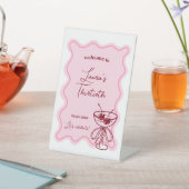 Signe De Table Retro Cherry Cocktail Birthday Welcome Sign (In SItu)