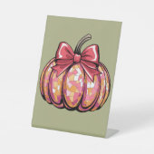 Signe De Table Retro Coquette Bow Citrouille Automne Vibes Saison (Recto)