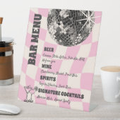 Signe De Table Retro Disco Birthday Bar Menu Boissons (In SItu)