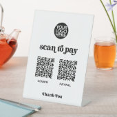 Signe De Table Retro et Boho | Deux façons de payer le code QR sc (In SItu)