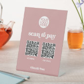 Signe De Table Retro et Boho | Deux façons de payer le code QR sc (In SItu)